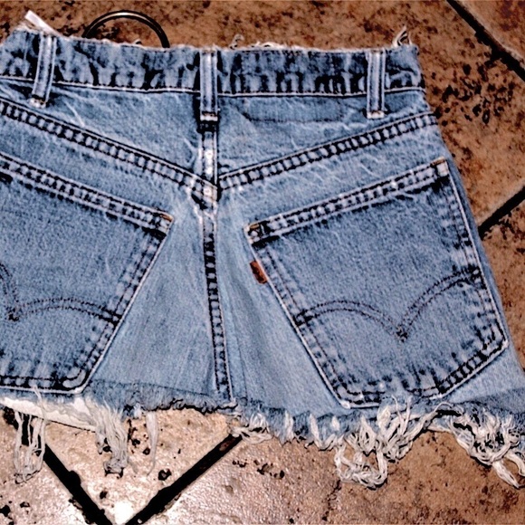 Resurrect Levis VTG Orange Tag Jean Micro Mini Skirt - Picture 2 of 3